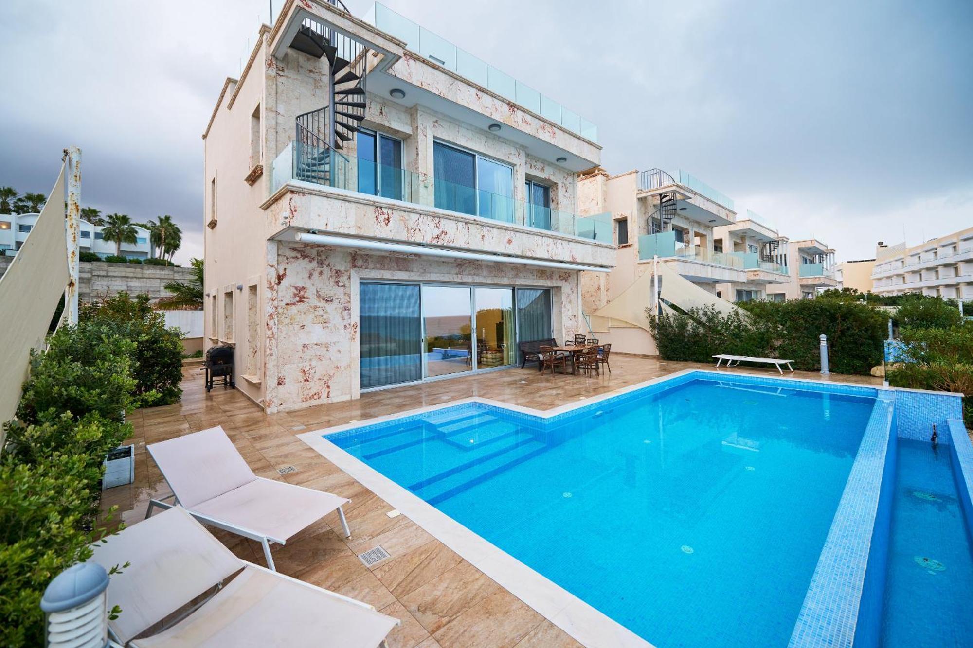 Olymp Luxury Villa D - Luxury Escape With Direct Beach Access And Unique Sunsets Paphos 外观 照片
