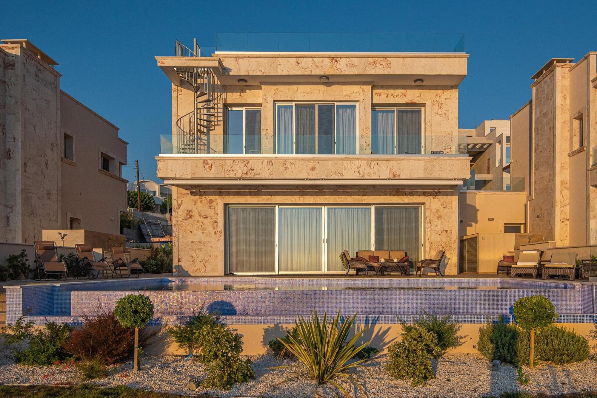 Olymp Luxury Villa D - Luxury Escape With Direct Beach Access And Unique Sunsets Paphos 外观 照片