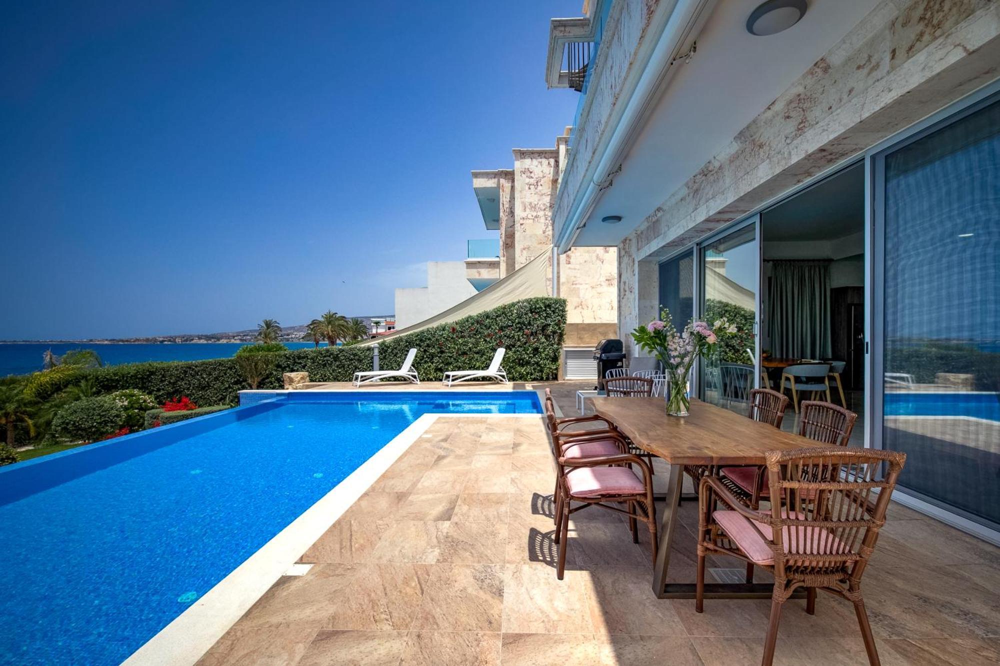 Olymp Luxury Villa D - Luxury Escape With Direct Beach Access And Unique Sunsets Paphos 外观 照片